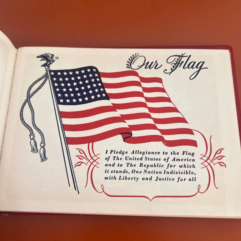 Vintage Red Autograph Book Schoolday Memories Unused Mid Century School Keepsake